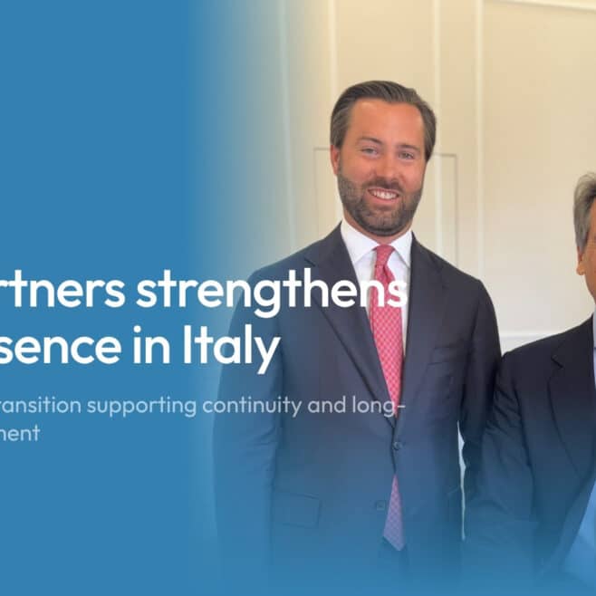Grégoire Notz and Giorgio Rocca following the leadership evolution of NS Partners' Italian Branch.