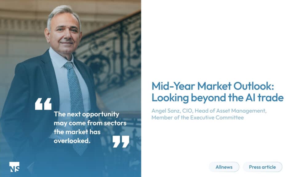 Angel Sanz, CIO of NS Partners, discussing portfolio diversification, valuations and investment opportunities beyond the AI trade.